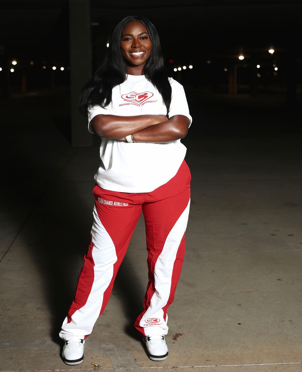 WHITE & RED LOGO TEE