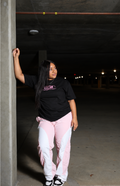 BLACK & PINK LOGO TEE